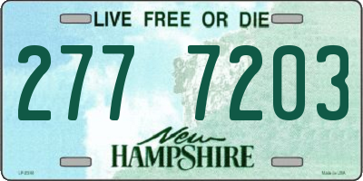 NH license plate 2777203