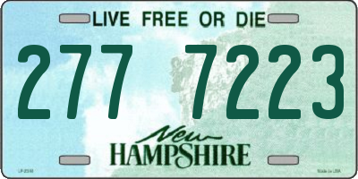 NH license plate 2777223