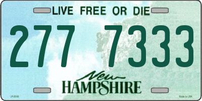 NH license plate 2777333
