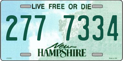 NH license plate 2777334