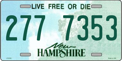 NH license plate 2777353