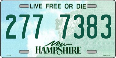 NH license plate 2777383