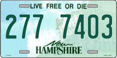 NH license plate 2777403