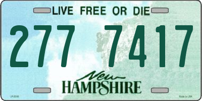 NH license plate 2777417