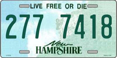 NH license plate 2777418