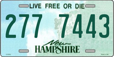 NH license plate 2777443