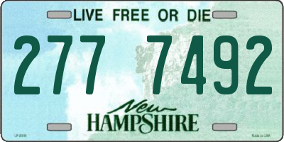 NH license plate 2777492