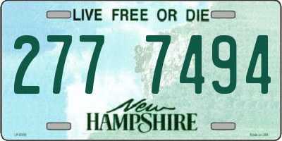 NH license plate 2777494