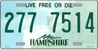 NH license plate 2777514