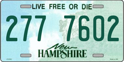 NH license plate 2777602
