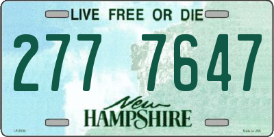 NH license plate 2777647
