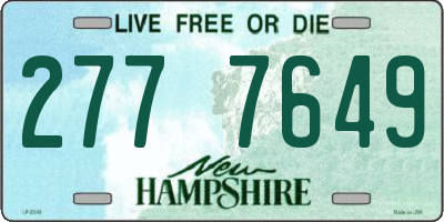NH license plate 2777649
