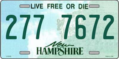 NH license plate 2777672