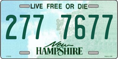 NH license plate 2777677
