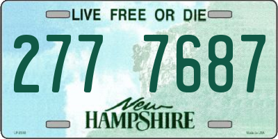 NH license plate 2777687