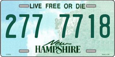 NH license plate 2777718