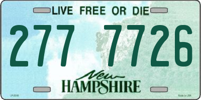 NH license plate 2777726