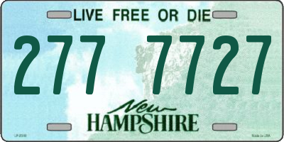 NH license plate 2777727