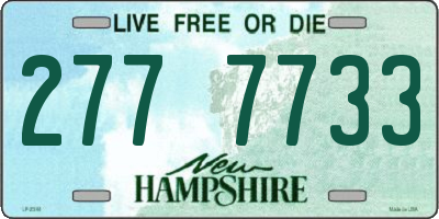 NH license plate 2777733
