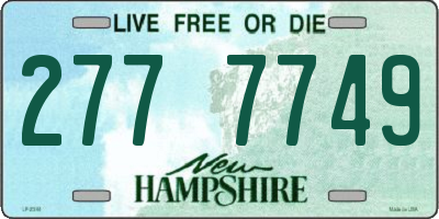 NH license plate 2777749