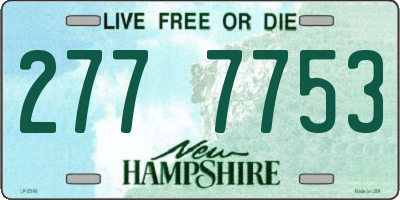 NH license plate 2777753