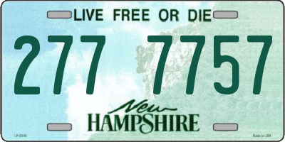 NH license plate 2777757