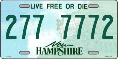 NH license plate 2777772