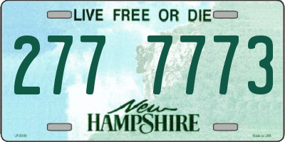 NH license plate 2777773