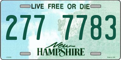 NH license plate 2777783
