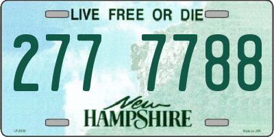 NH license plate 2777788