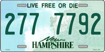 NH license plate 2777792