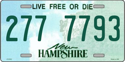 NH license plate 2777793