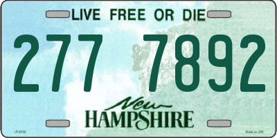 NH license plate 2777892