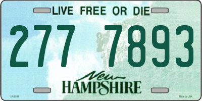 NH license plate 2777893
