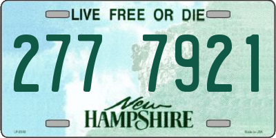 NH license plate 2777921