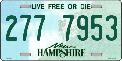 NH license plate 2777953