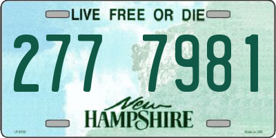 NH license plate 2777981