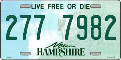 NH license plate 2777982