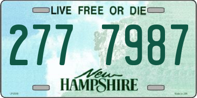 NH license plate 2777987