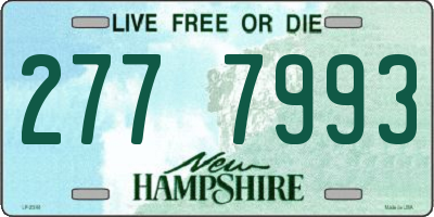 NH license plate 2777993