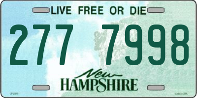 NH license plate 2777998