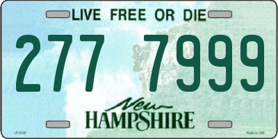 NH license plate 2777999
