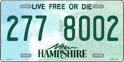 NH license plate 2778002