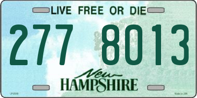 NH license plate 2778013