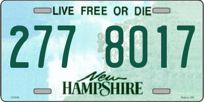 NH license plate 2778017
