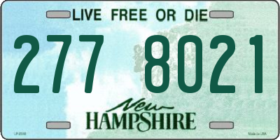 NH license plate 2778021