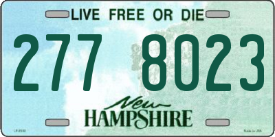 NH license plate 2778023
