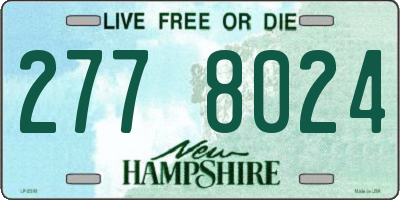 NH license plate 2778024