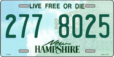 NH license plate 2778025