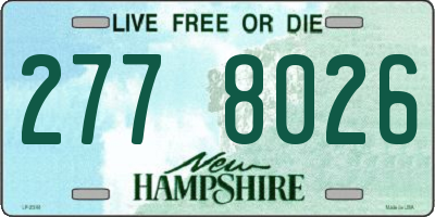 NH license plate 2778026